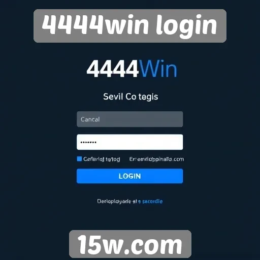 Facilidades de acesso no site 4444win login