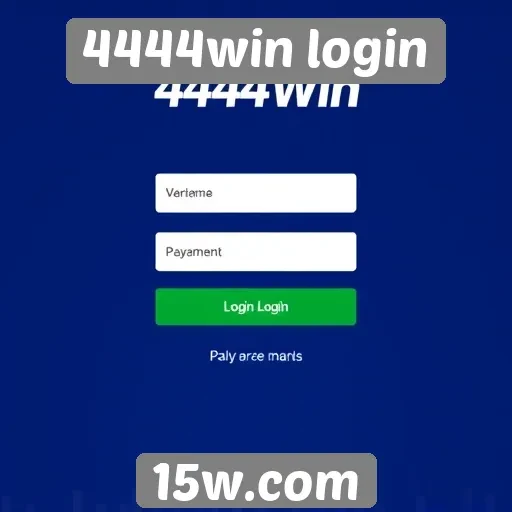 Opções de pagamento no 4444win login